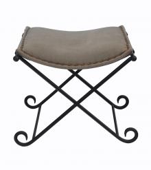 Upholstered Solid Iron Stool